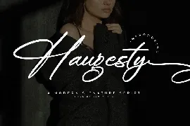 Haugesty A Modern Signature Script Font