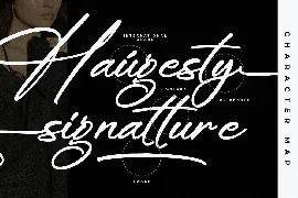 Haugesty A Modern Signature Script Font