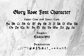 Glory Rose Gothic Font