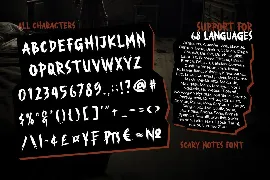 Scary Notes font