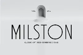 Milston - Classic Art Deco Condensed Sans Serif font