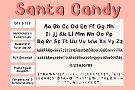 Santa Candy Christmas Handwritten Font