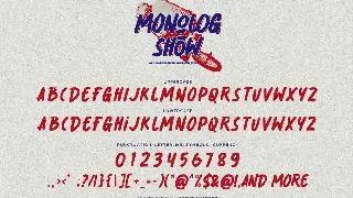 Monolog Show - All Caps Display Font