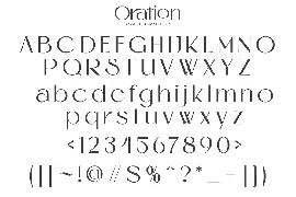 Oration - Beauty Product Typeface font