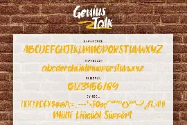 Genius Talk  - Brush Font