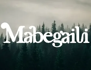 Mabegaili modern serif font