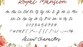 Royal Mansion Calligraphy Font