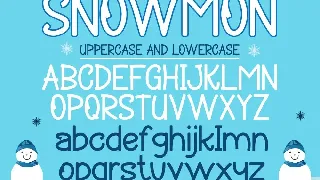 Snowmon - Christmas Display Font