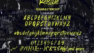 Reissue - Rough brush font