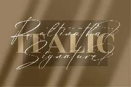 Reltinatha Signature Font