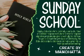 Sunday School - Christmas Display Font