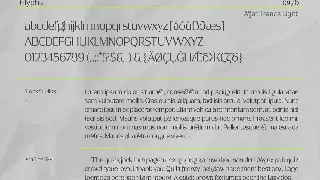 Afjat Trends Light - Latin, Cyrillic & Greek font