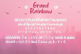 Grand Rainbow + Extrude Shadow Script font