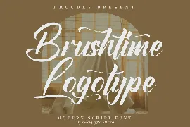 Brushtime Logotype Modern Script Font