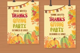 Joyful Turkey - Display Thanksgiving Font