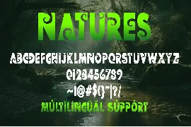 Natures - Decorative Display Font