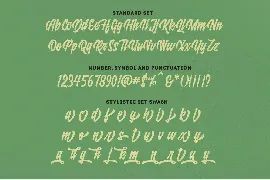 Raydric Script with Shadow outline font