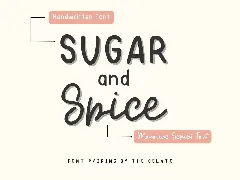 Sugar and Spice Minimal Handwritten Font Duo