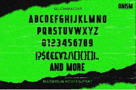 Onism - Unique Display Brush font