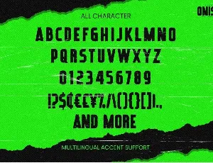 Onism - Unique Display Brush font