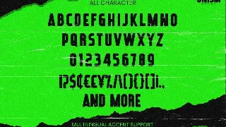 Onism - Unique Display Brush font