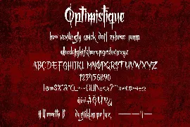 Optimystiq | Bloody Handwriting Script Font