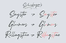 SchrÃ¶dinger's | Signature Font