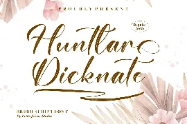 Huntlar Dicknate Brush Script Font