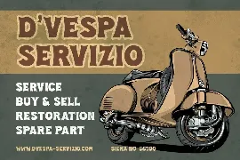 Vespalogy - Authentic Display Vintage font