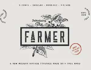 The Farmer Font - Condensed Typeface