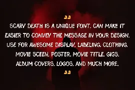 SCARY DEATH font