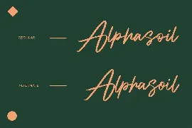 Alphasoil Signature Font