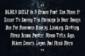 BLACK WOLF font