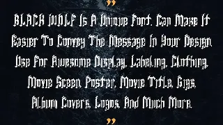 BLACK WOLF font