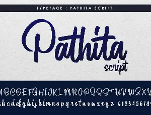 Script Font - Pathita