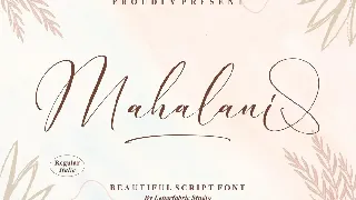 Mahalani Beautiful Script Font