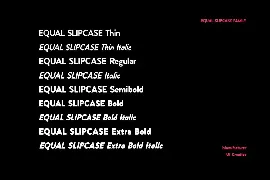 Equal Slipcase Sans Serif Font Family