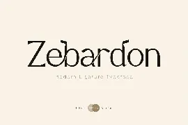 Zebardon font