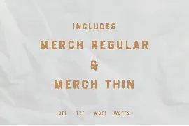 Merch Regular + Thin font