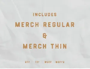 Merch Regular + Thin font