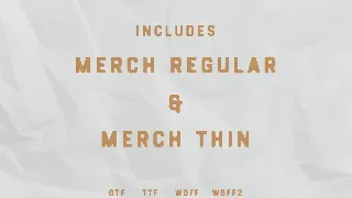 Merch Regular + Thin font