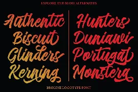 Broline - Bold Script Logotype font