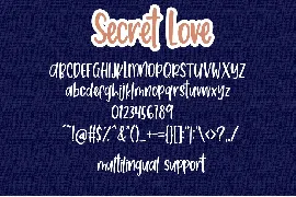 Secret Love - Handwritten Font