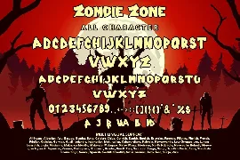 Zombie Zone - Halloween Display Font