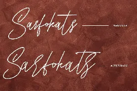 Sarfokats Monoline SIgnature Font