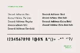 Govandi Adhiwan Sans Serif Font Family