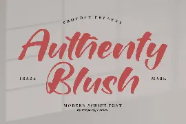 Authenty Blush Modern Script Font