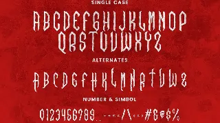 Nazzaric Horror Display Typeface font