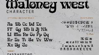 Maloney West font