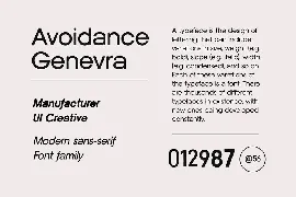 Avoidance Genevra Sans Serif Font Family